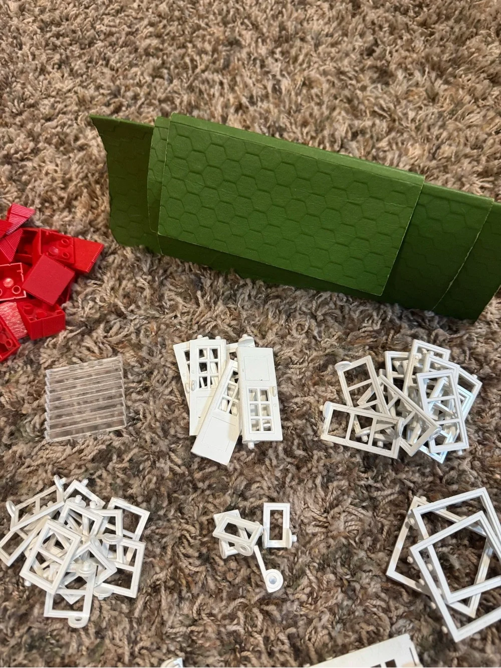 Vtg Haslam American Plastic Bricks Lot 5+ lbs Red White Building Blocks Can #725